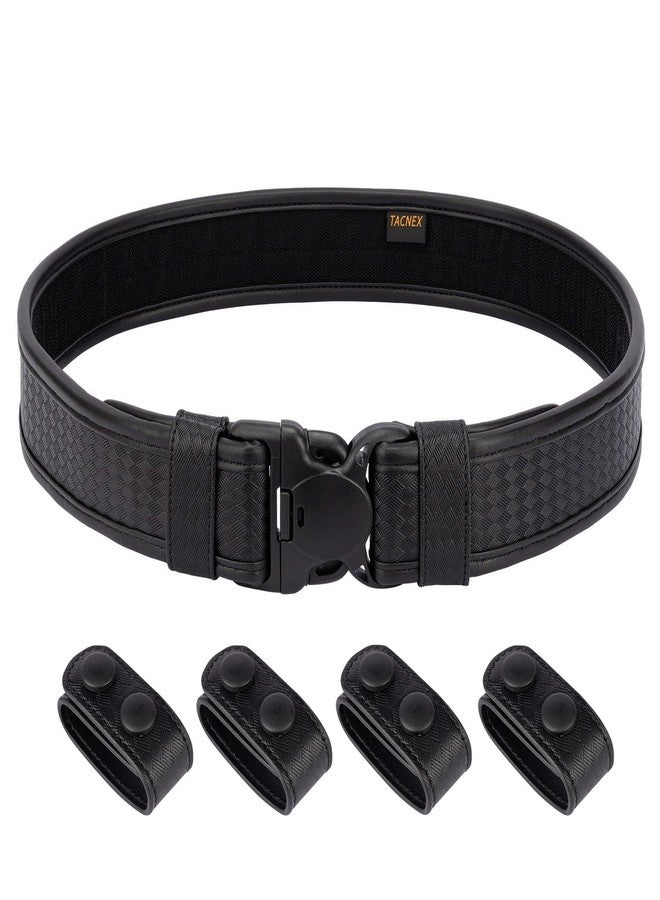 TACNEX Basket Weave Duty Belt w/Hook Lining Tri-Release Buckle 4 Keepers 2" Police Law Enforcement Security Outer Belt M - Image 1