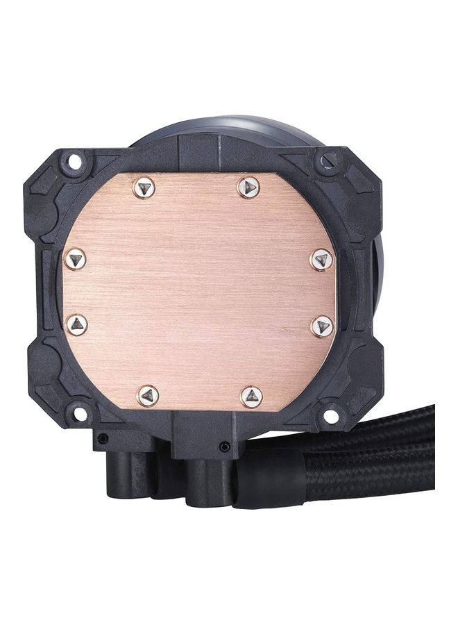 COOLER MASTER Master Liquid ML240 Mirror ARGB CPU Liquid Cooler 3Rd Gen Pump AIO Water Cooling System 2X120Mm Sickle Flow V2 Fans Enhanced 240Mm Radiator AMD And Intel Socket Compatible 240 Black - Image 3