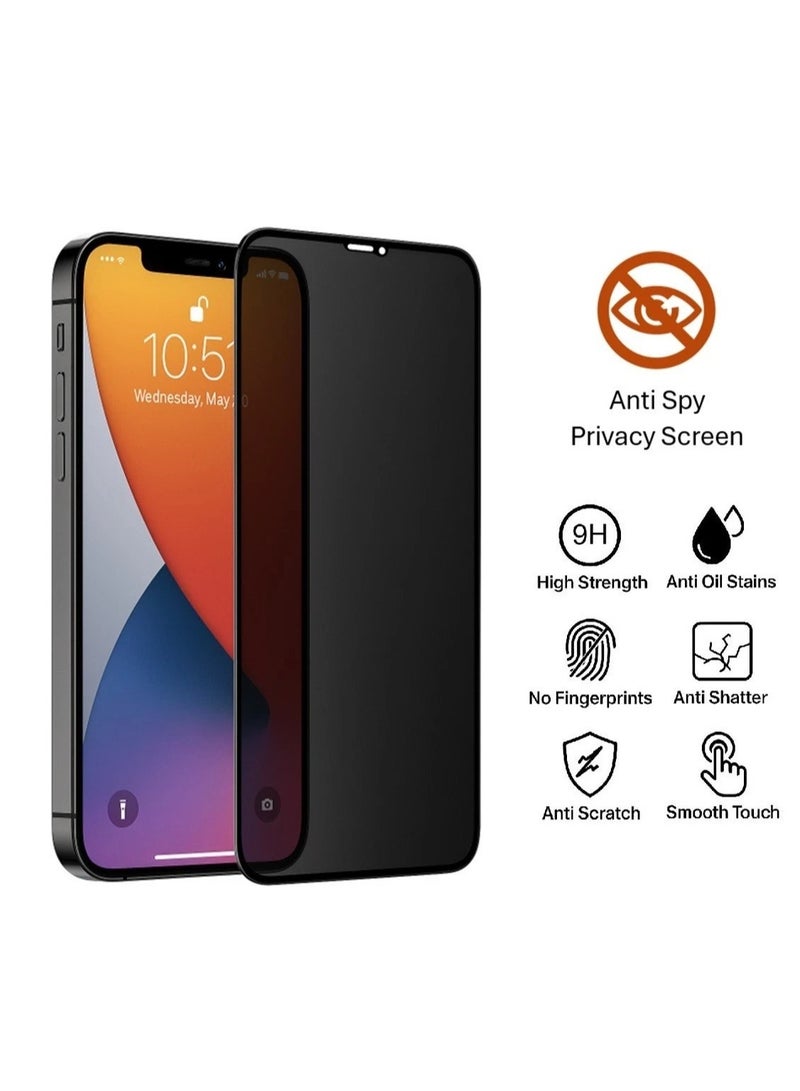 iPhone 17 Pro Max Privacy Screen Protector, HD Tempered Glass Film for 17 Pro Max Anti Spy, No Bubbles Anti-Scratch, 9H+ Hardness, Military Grade Shatterproof, 1-Second Auto-Install - Image 1