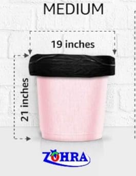 Zohra ZOHRA Garbage Bags Medium 19 x 21 Inches 30 BagsRoll Pack Of 6 Black Plastic 6x30180 ECO Friendly - Image 3