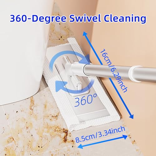 KZKR Snap Grip Mini Mop, No-Touch Disposable Lazy Mop, Easy Mopping Flat Dust Mop for Small Spaces, 1 Second Installation - Image 5