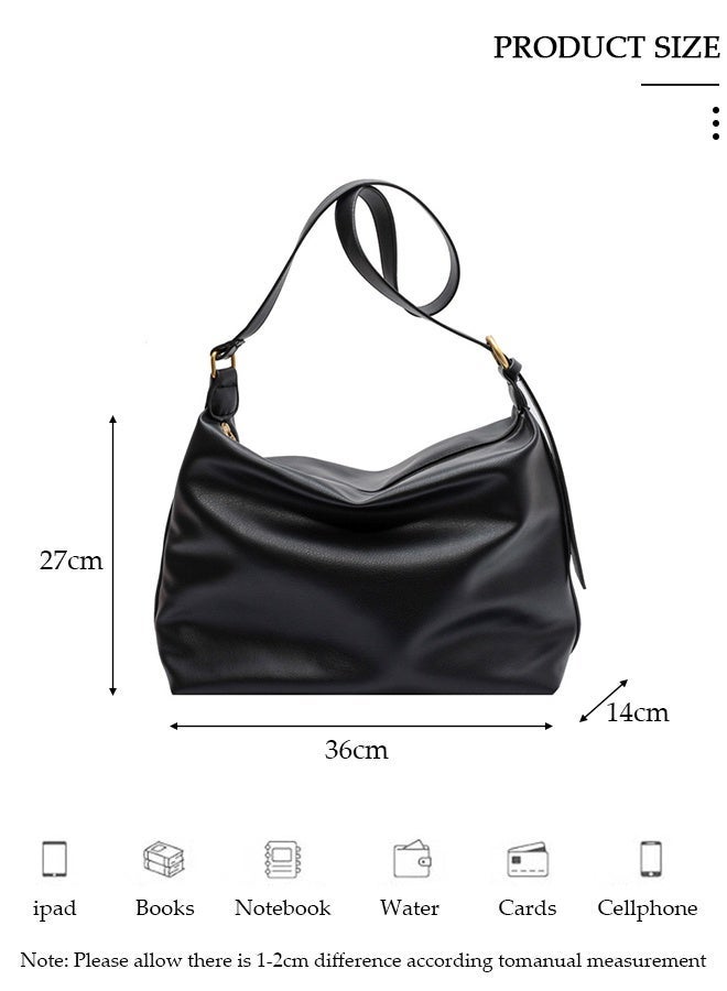 DUNISO Women's Shoulder Tote Bag Faux Leather Handbag for Women Large Capacity Messenger Bag, Fashionable Travel Shoulder Bag for Ladies Girls College Students - Image 2