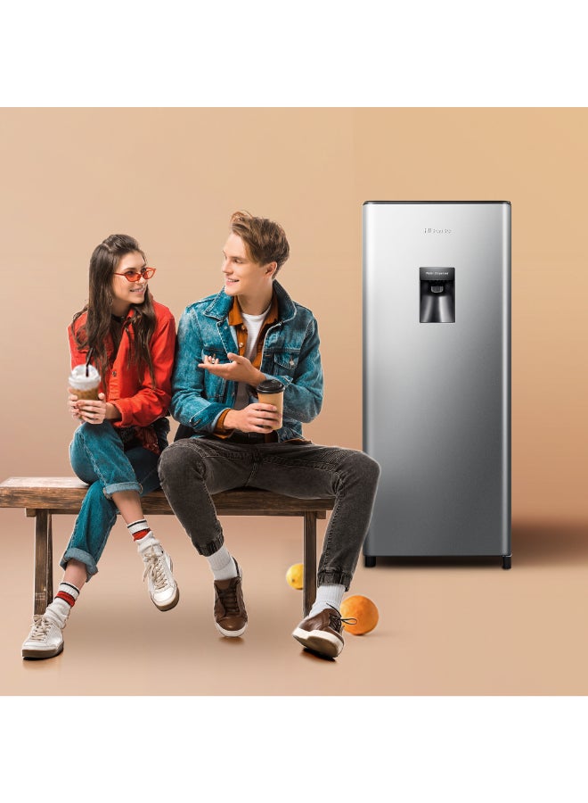 Hisense 233L Gross/ 177L Net Capacity, Single Door Compact Refrigerator With Water Dispenser RR233N4WSU Silver - Image 5