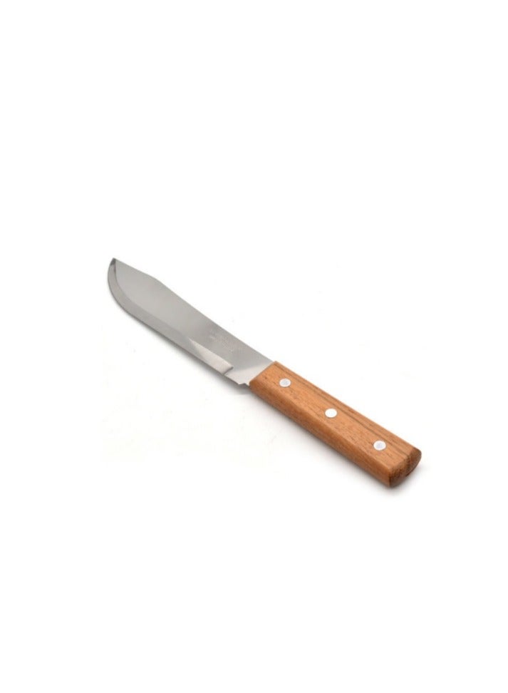 Stainless steel knife with long wooden handle KM-7076 - Image 1