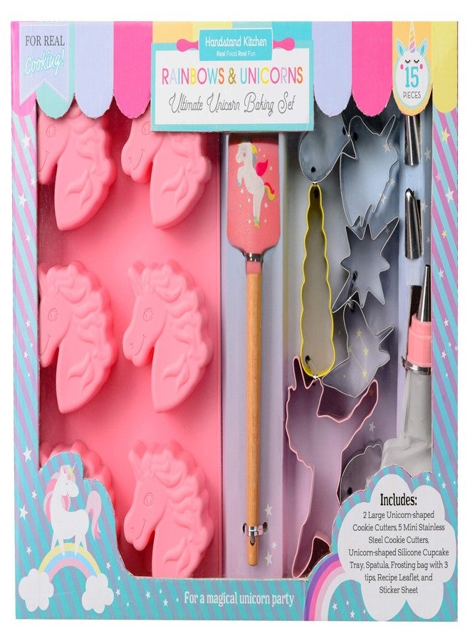 Handstand Kitchen Rainbows and Unicorns 15-piece Ultimate Baking Party with Recipes - Image 1