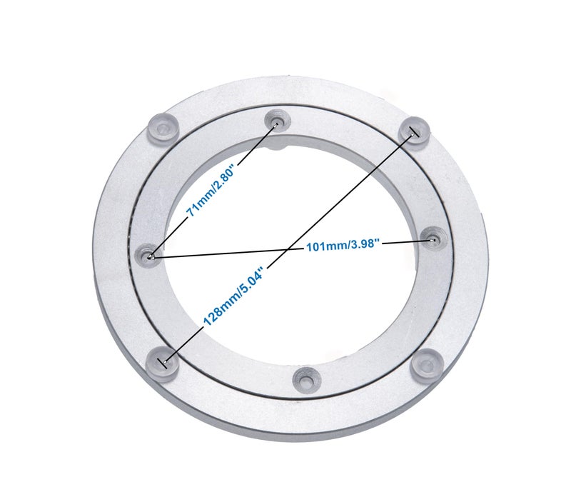 Dailydanny Aluminum Heavy Duty Lazy Susan Rotating Turntable Bearing Swivel Plate Hardware for Dining-Table (6 inch) - Image 3