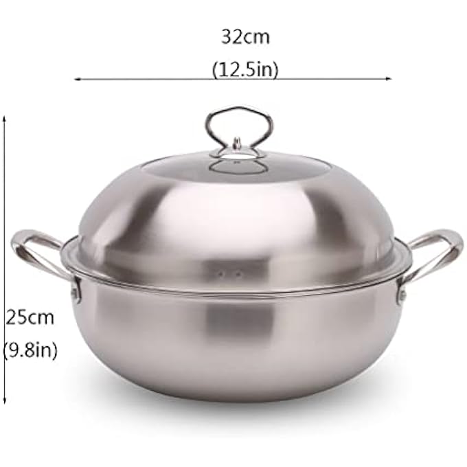 قدر بخاري من الفولاذ المقاوم للصدأ 304، وعاء بخاري متعدد الوظائف للاستخدام المنزلي، أواني طهي بالبخار - Image 2