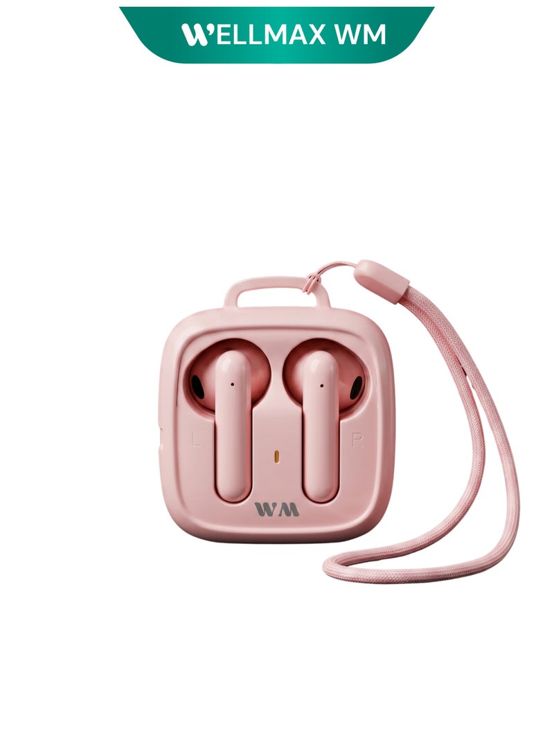 WELLMAX WM Wireless Semi In Ear Earbuds Bluetooth Headphones with Mic Touch Control TWS Earphones Charging Case for Android iPhone Calls Music Gaming WMAX JELLY50 - Image 1