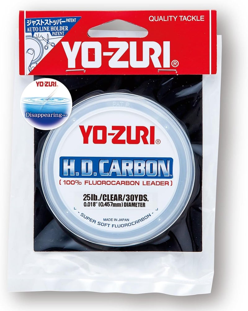 DUEL Yo-Zuri H.D. Carbon 100% Fluorocarbon Leader Line - 25 lb, 30 Yards - Image 1