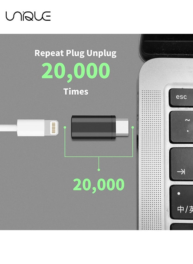 Unique For Lightning Female to USB C Male Adapter - 4 Pack 3.0 USB Type C Charger Connector Compatible with iPhone 15/15 Pro/15 Pro Max/15 Plus iPad Air Google Pixel Charging Data Transmission  - Image 4