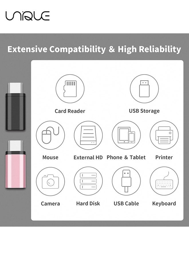 Unique For Lightning Female to USB C Male Adapter - 4 Pack 3.0 USB Type C Charger Connector Compatible with iPhone 15/15 Pro/15 Pro Max/15 Plus iPad Air Google Pixel Charging Data Transmission  - Image 5