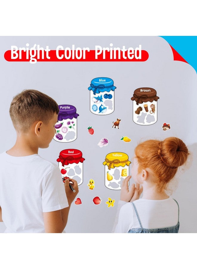 سبرايت جرو 12 قطعة من ألعاب فرز الألوان المغناطيسية، 60 مغناطيسًا ملونًا، لوحة بيضاء تعليمية للثلاجة للأطفال الصغار - Image 5