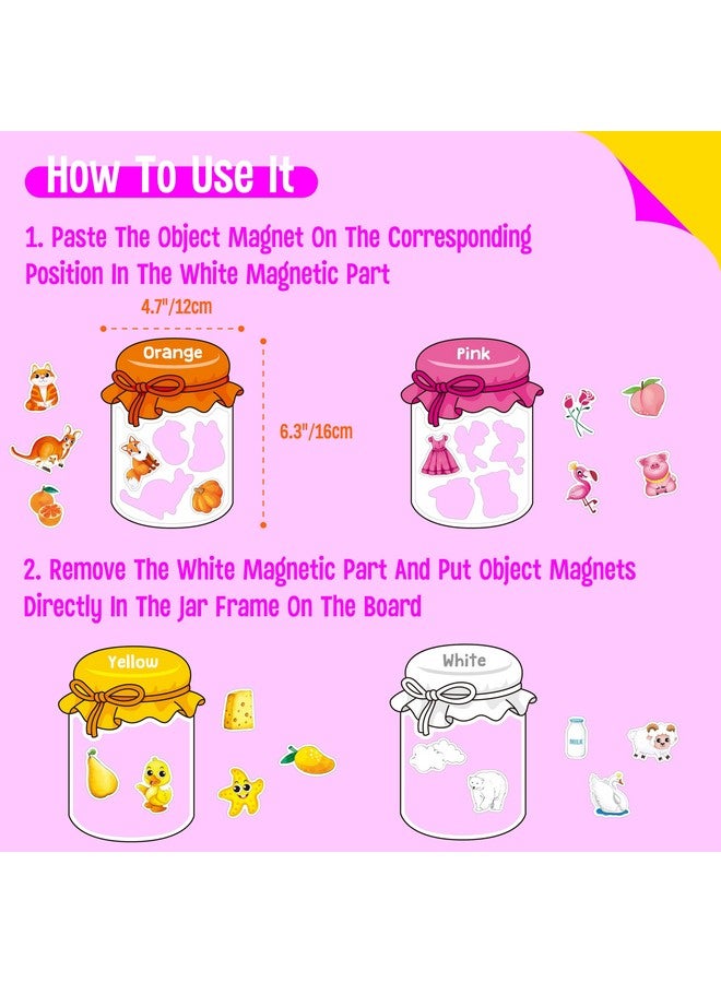 سبرايت جرو 12 قطعة من ألعاب فرز الألوان المغناطيسية، 60 مغناطيسًا ملونًا، لوحة بيضاء تعليمية للثلاجة للأطفال الصغار - Image 2