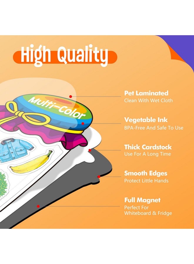 سبرايت جرو 12 قطعة من ألعاب فرز الألوان المغناطيسية، 60 مغناطيسًا ملونًا، لوحة بيضاء تعليمية للثلاجة للأطفال الصغار - Image 4