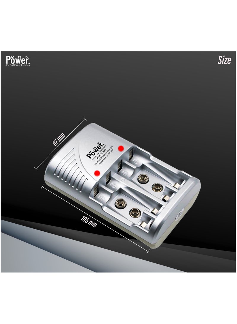 DMK Power 8pcs AAA Rechargeable Battery with Smart Recharge Charger for AA AAA NiCd 9V NiMh Batteries for House hold devices, toys, remote, flash light, radio, clock - Image 4