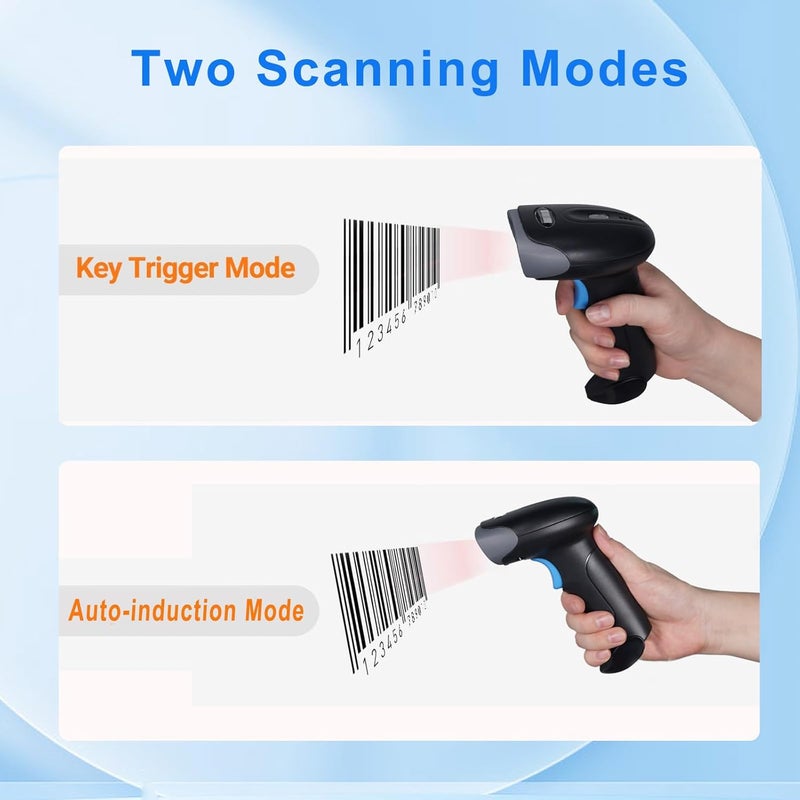 Rabitpos 1D 2D QR Barcode Scanner Wireless, Handheld Cordless Bar Codes Reader with 2000mAh Battery for Mobile Payment, Convenience Store, Supermarket, Warehouse Inventory - Image 5