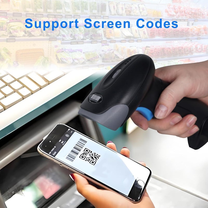 Rabitpos 1D 2D QR Barcode Scanner Wireless, Handheld Cordless Bar Codes Reader with 2000mAh Battery for Mobile Payment, Convenience Store, Supermarket, Warehouse Inventory - Image 4