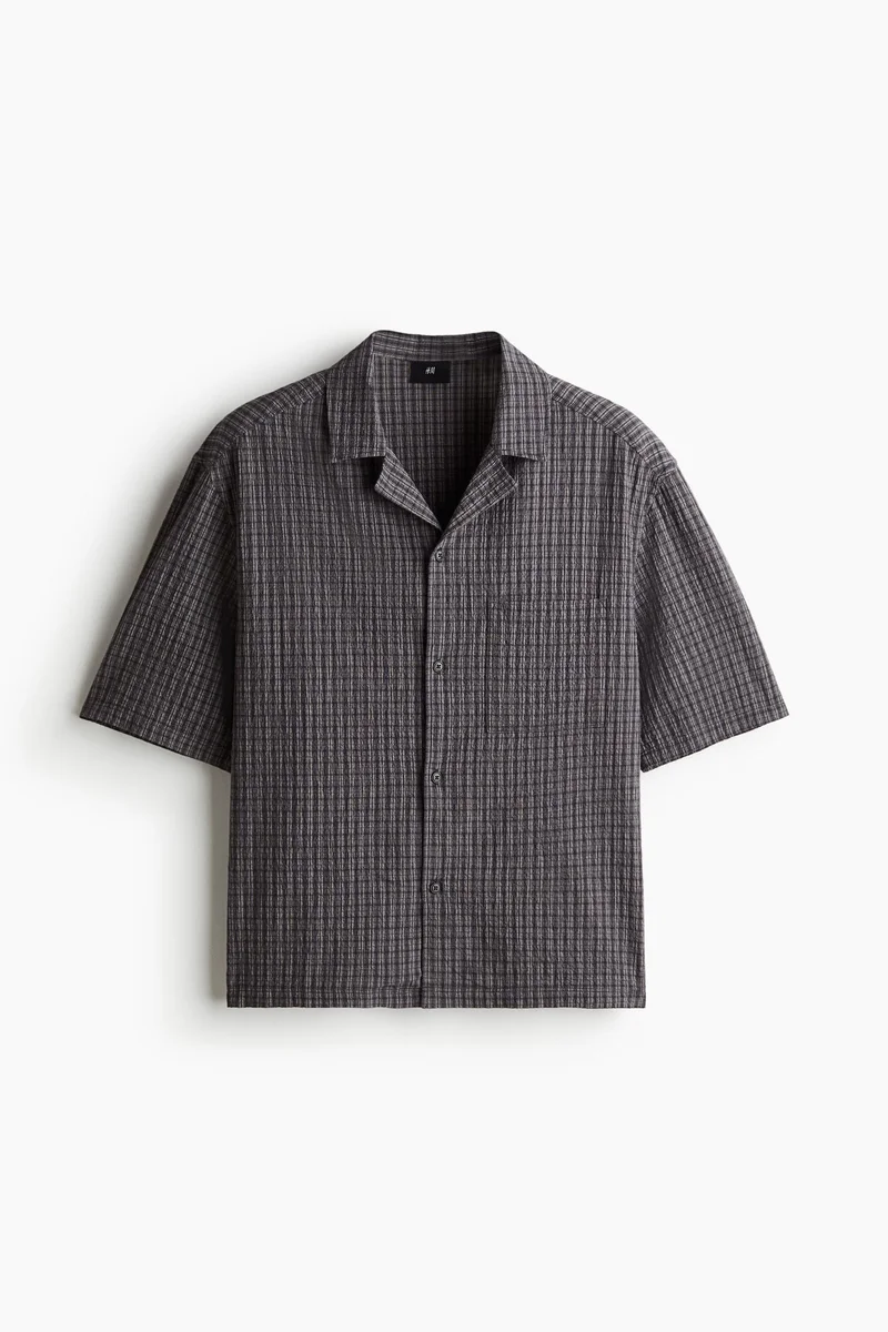 H&M Loose Fit Seersucker resort shirt