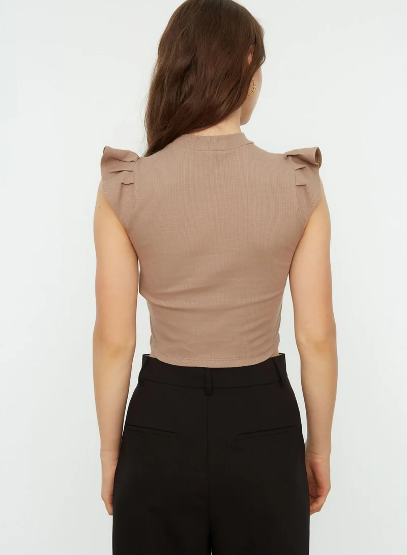 trendyol Flute Sleeve Crop Top