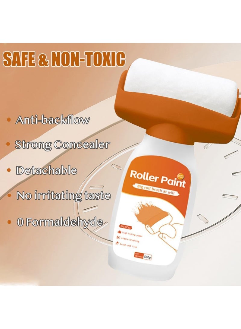 Rock Pow Roller Brush Wall Repair Tool, 2PCS Wall Repair Paint Roller Kit, Wall Roller Paint Brush for DIY Wall Repair with Latex Paint, Repair Graffiti, Stains, Footprints on The Wall (1000g,White) - Image 2