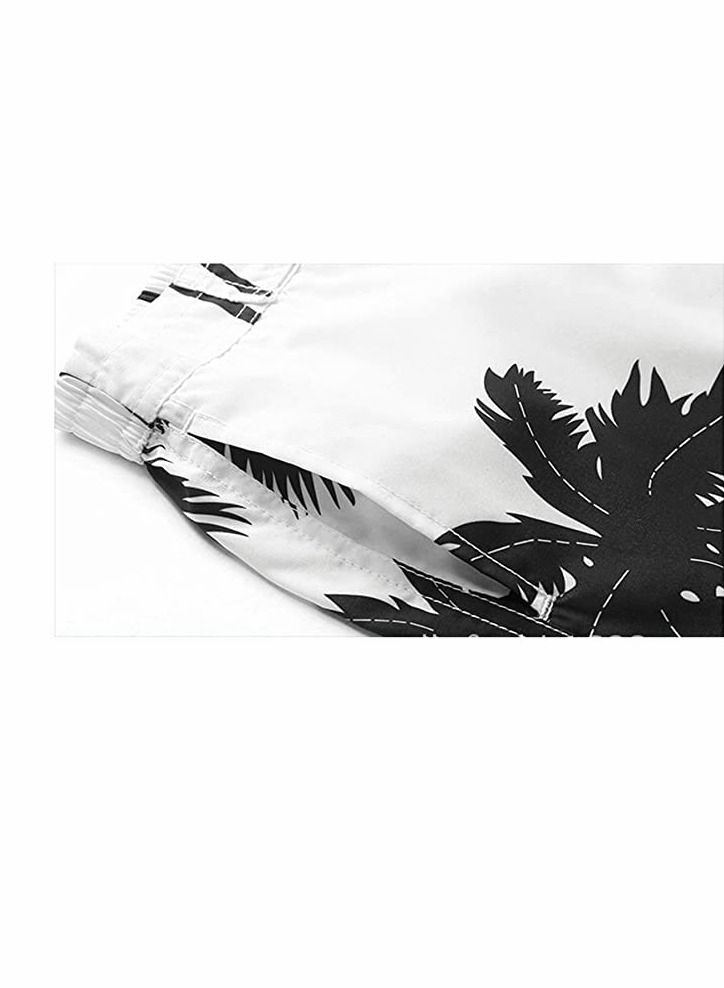 Y&D شورت سباحة للأولاد، شورتات شاطئية سريعة الجفاف بتصميم تمويه مع بطانة شبكية، بدلات سباحة للمراهقين، بنطلونات صيفية عصرية للأطفال (L) - Image 4