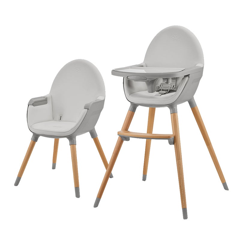 Kinderkraft - 2-in-1 Fini 2 Baby High Chair - Grey - Image 4