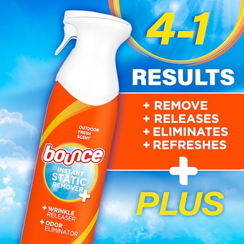 Bounce Rapid Touch-Up 3 in 1 Wrinkle Releaser Clothing Spray, Fabric Refresher, Odor Eliminator & Anti Static, 9.7 ounces (Pack of 2) - Image 5