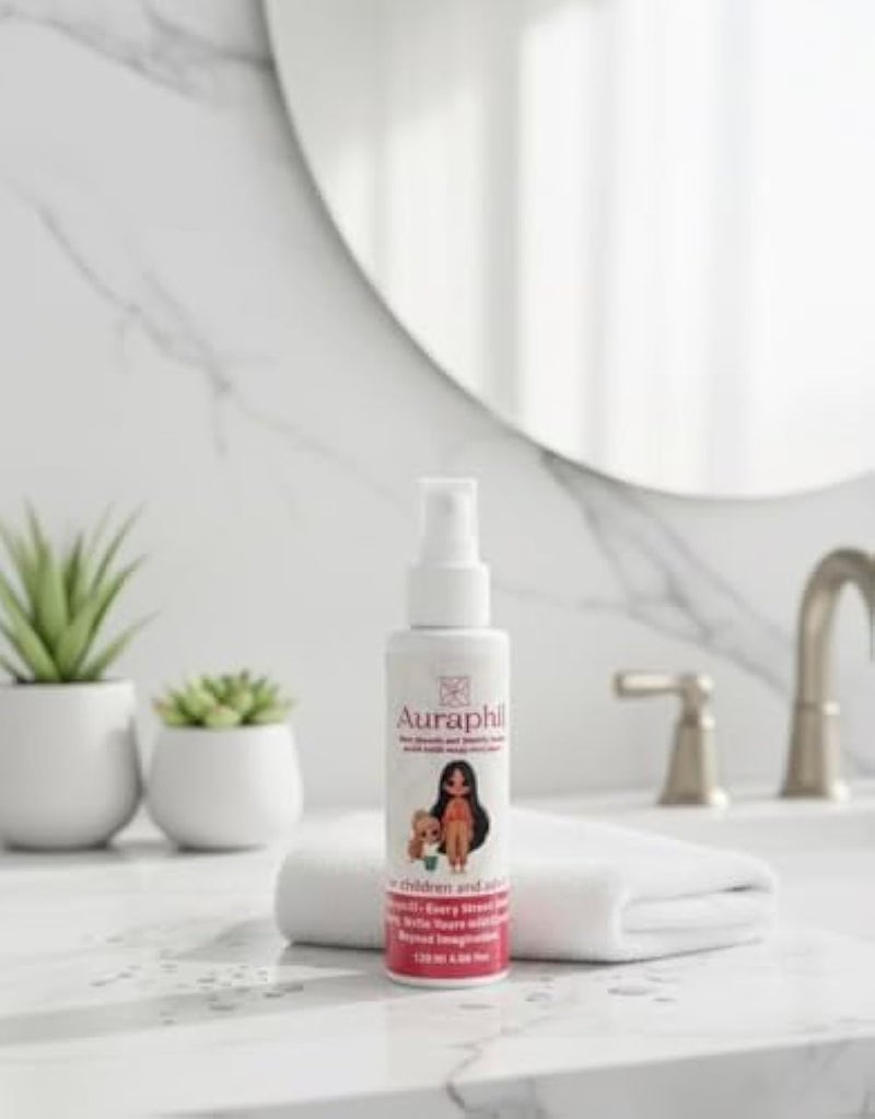 Auraphil Hair Spray Nourishing Hair Growth & Thickening Hair Spray Safe Treatment & Prevent Hair Loss Suitable for Kids and Adults Enriched with Vitamins & Oils to Strengthen & Restore Hair - 120 ml - Image 3