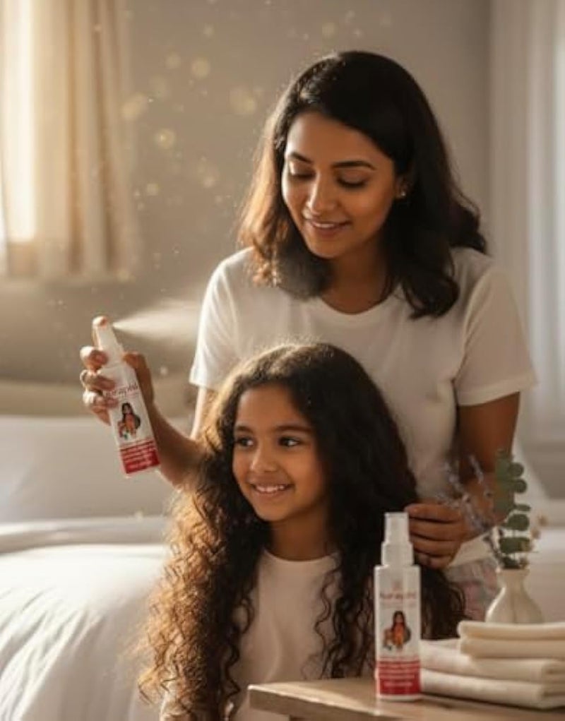 Auraphil Hair Spray Nourishing Hair Growth & Thickening Hair Spray Safe Treatment & Prevent Hair Loss Suitable for Kids and Adults Enriched with Vitamins & Oils to Strengthen & Restore Hair - 120 ml - Image 4