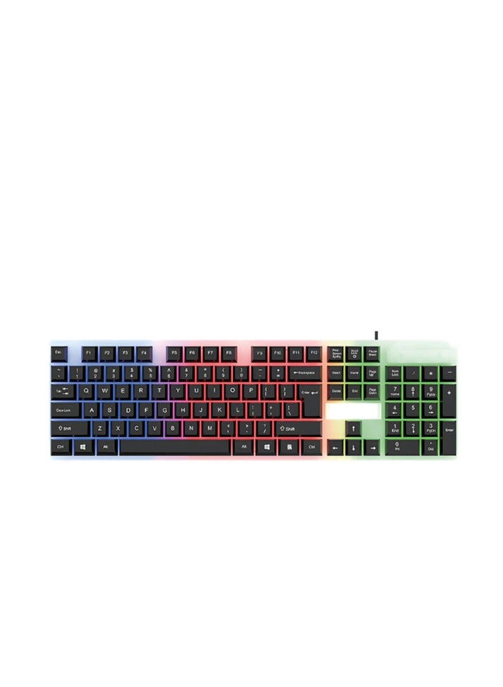 Gamma K-511 RGB Gaming Keyboard and Mouse Combo | Full-Size Keyboard with Rainbow Backlight | Soft Quiet Keys | High-Precision LED Gaming Mouse | USB Wired - Image 2