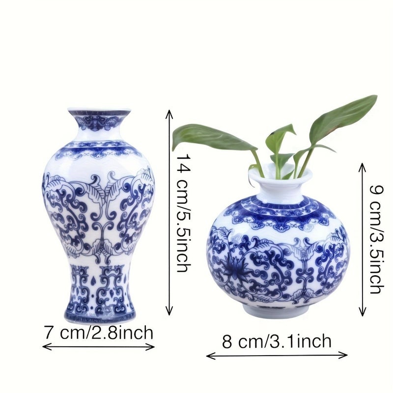 Handmade White Porcelain Vase Style A For Home Décor Hydroponic Flower Arrangement - Image 2