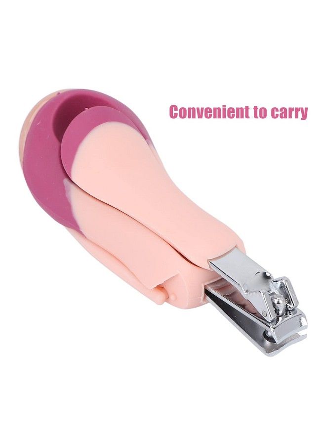 Filfeel Light Zoom Nail Clipper Stainless Steel Fingernail & Toenail Clippers With Magnifying Glass For Baby Elderly Portable Lightweight Zoom Manicure Clipper (Pink+Rose Red) - Image 3