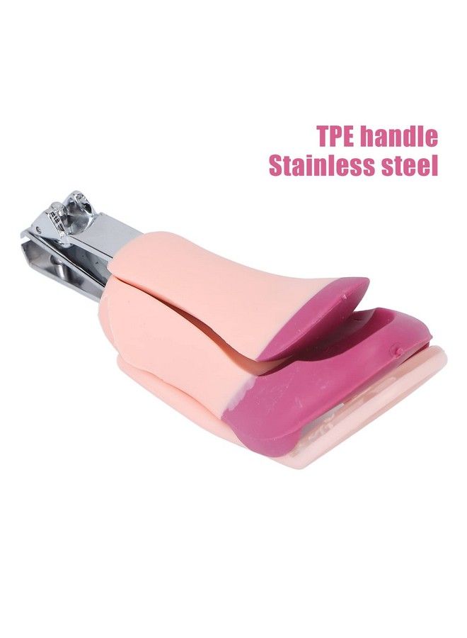 Filfeel Light Zoom Nail Clipper Stainless Steel Fingernail & Toenail Clippers With Magnifying Glass For Baby Elderly Portable Lightweight Zoom Manicure Clipper (Pink+Rose Red) - Image 4
