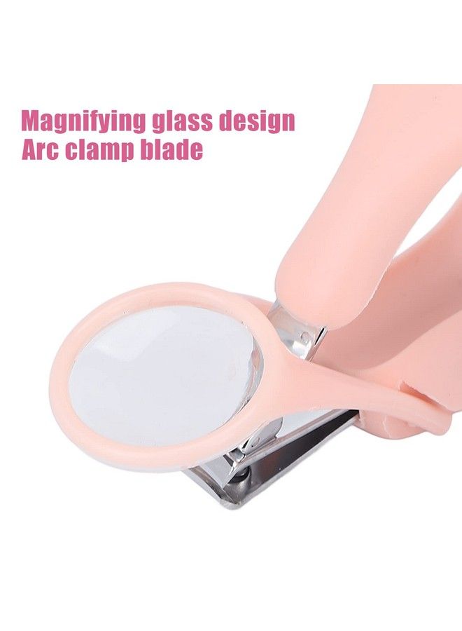 Filfeel Light Zoom Nail Clipper Stainless Steel Fingernail & Toenail Clippers With Magnifying Glass For Baby Elderly Portable Lightweight Zoom Manicure Clipper (Pink+Rose Red) - Image 5