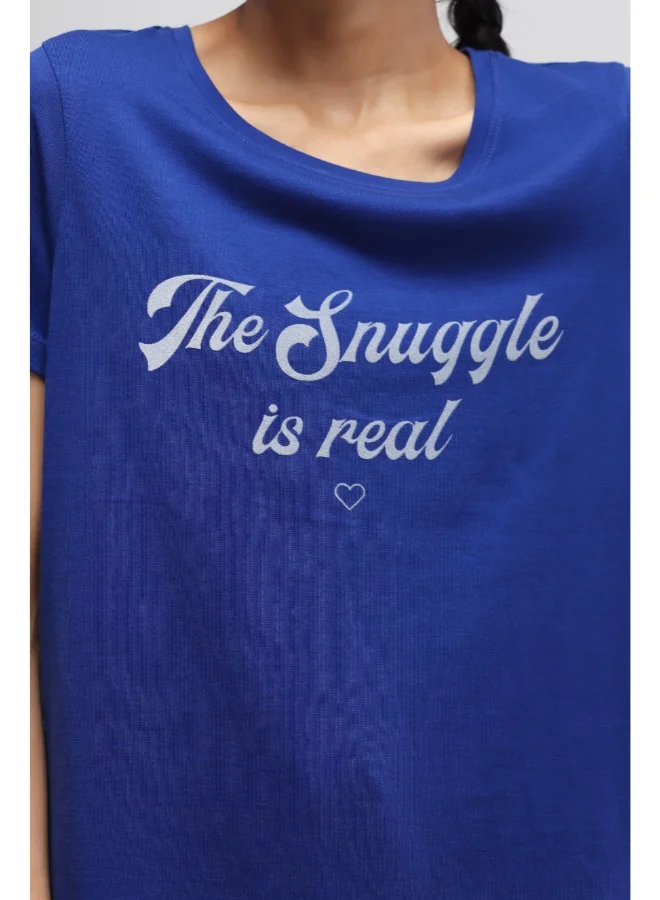 نسيسيرا Snuggle is real Blue Top