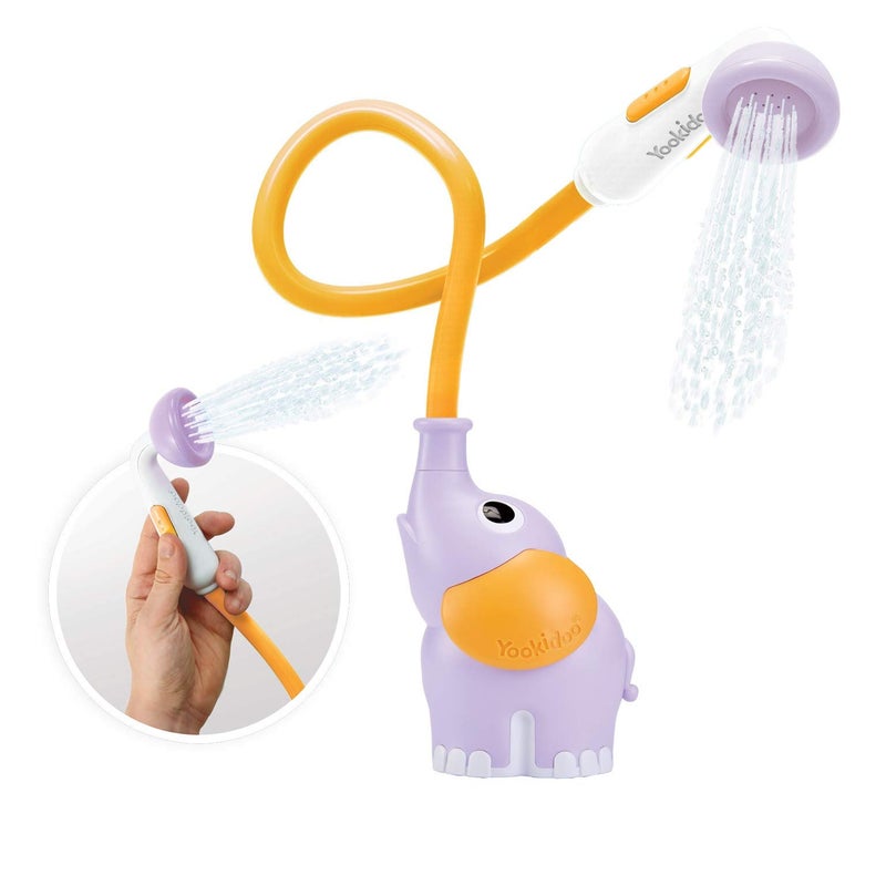 Yookidoo Baby Bath Shower Head - Elephant Water Pump and Trunk Spout - for Newborn Babies in Tub Or Sink - Image 5