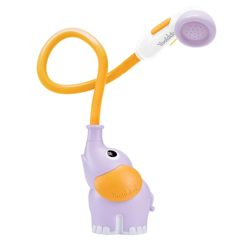 Yookidoo Baby Bath Shower Head - Elephant Water Pump and Trunk Spout - for Newborn Babies in Tub Or Sink - Image 1