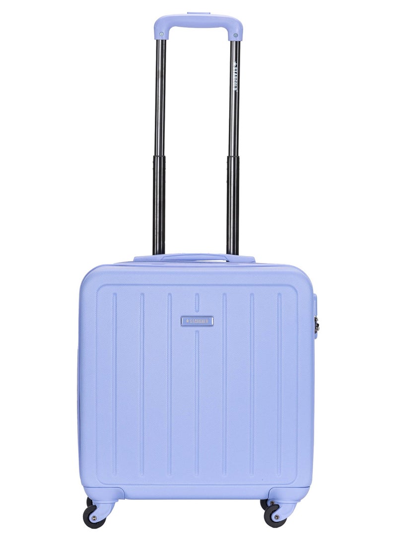 ستارجولد حقيبة سفر بعجلات ذات جوانب صلبة مفردة ذات 4 عجلات مع قفل رقم 16 بوصة باللون الأرجواني الفاتح - Image 1