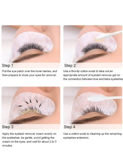 FUNMIX Eyelash Adhesive Remover Cream, Eyelash Extension Remover,Portable Eyelashes Grafting Eyelash Extension Glue Remover Adhesive Gel Removing Cream  - Image 4