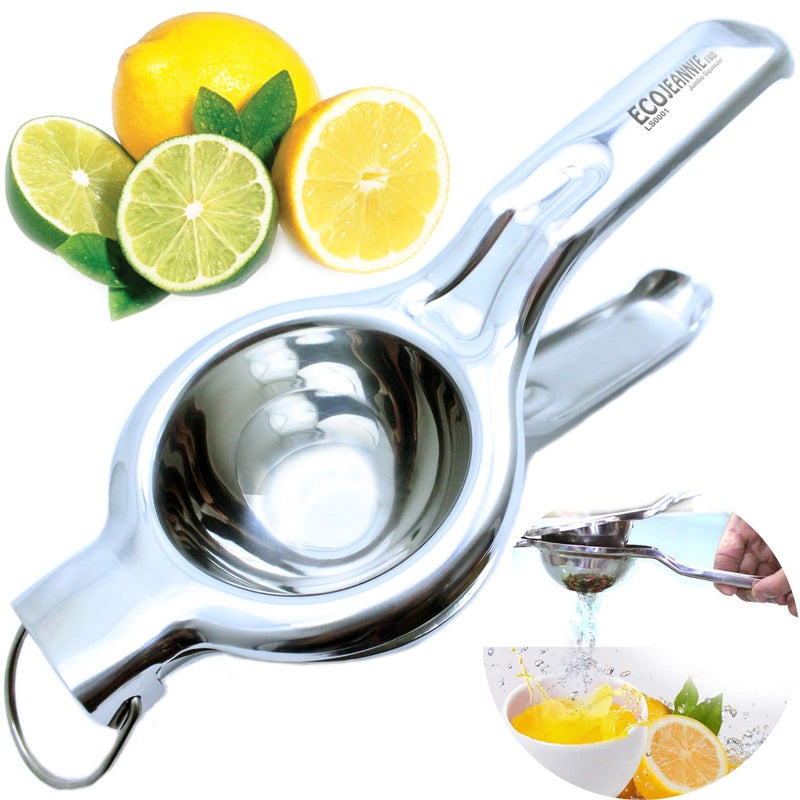 EcoJeannie Premium Quality Lemon Squeezer Stainless Steel w/Food Grade #304 Food Grade, Anti-Corrosive Premium Quality Manual Jumbo Size Squeezer, Manual Citrus Press Juicer, LS0001 - Image 1