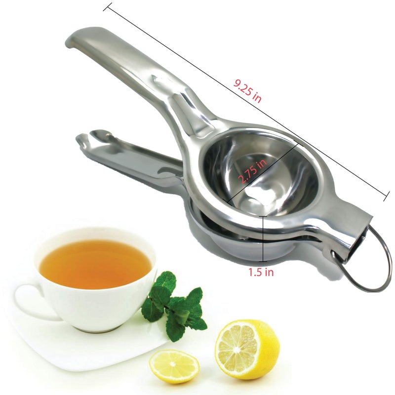 EcoJeannie Premium Quality Lemon Squeezer Stainless Steel w/Food Grade #304 Food Grade, Anti-Corrosive Premium Quality Manual Jumbo Size Squeezer, Manual Citrus Press Juicer, LS0001 - Image 4