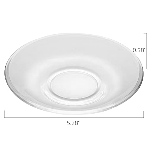 WHJY 6 pcs Clear Glass Plates, 5 inch Glass Plate Set, Small Dessert Plates Tea Plates Bulk - Image 2