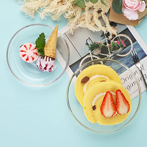 WHJY 6 pcs Clear Glass Plates, 5 inch Glass Plate Set, Small Dessert Plates Tea Plates Bulk - Image 5