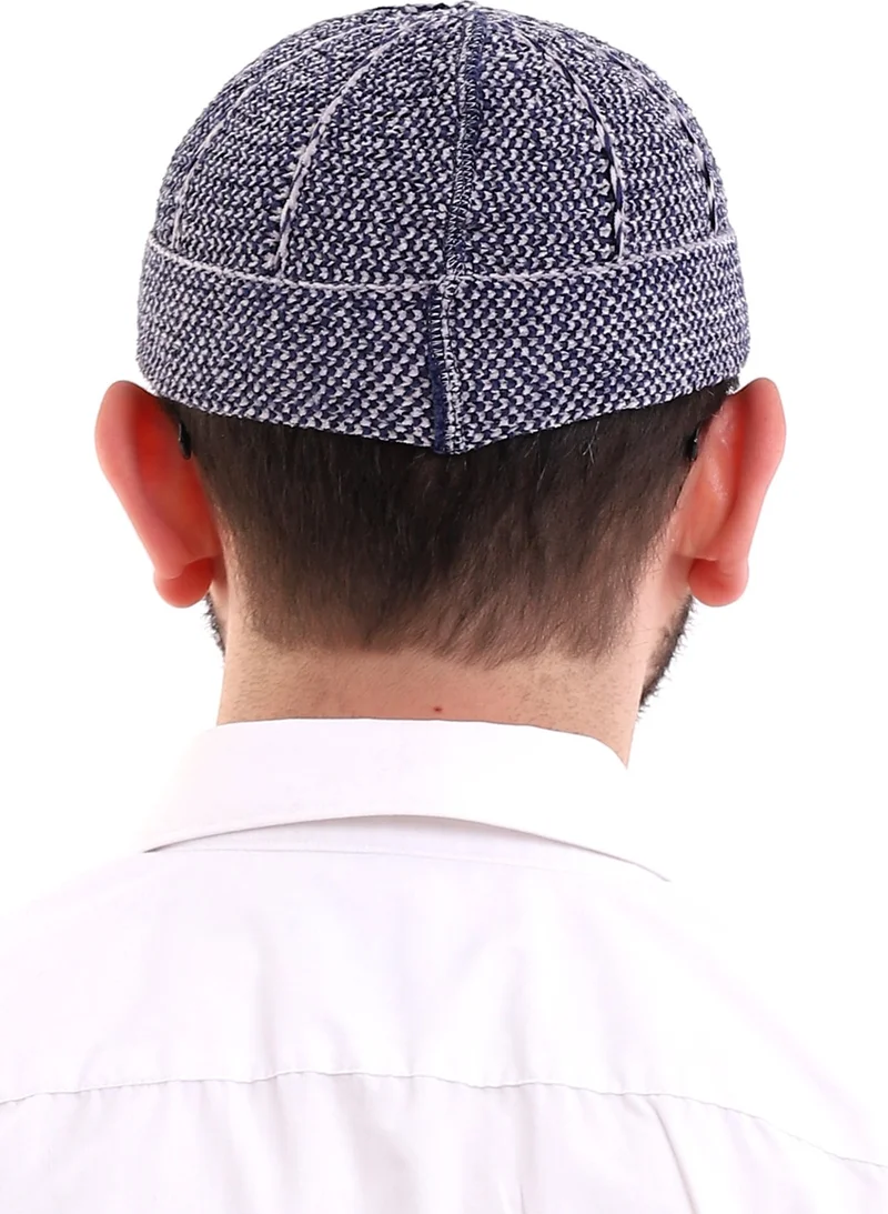 İhvan Online Winter Velvet Skullcap - Navy Blue