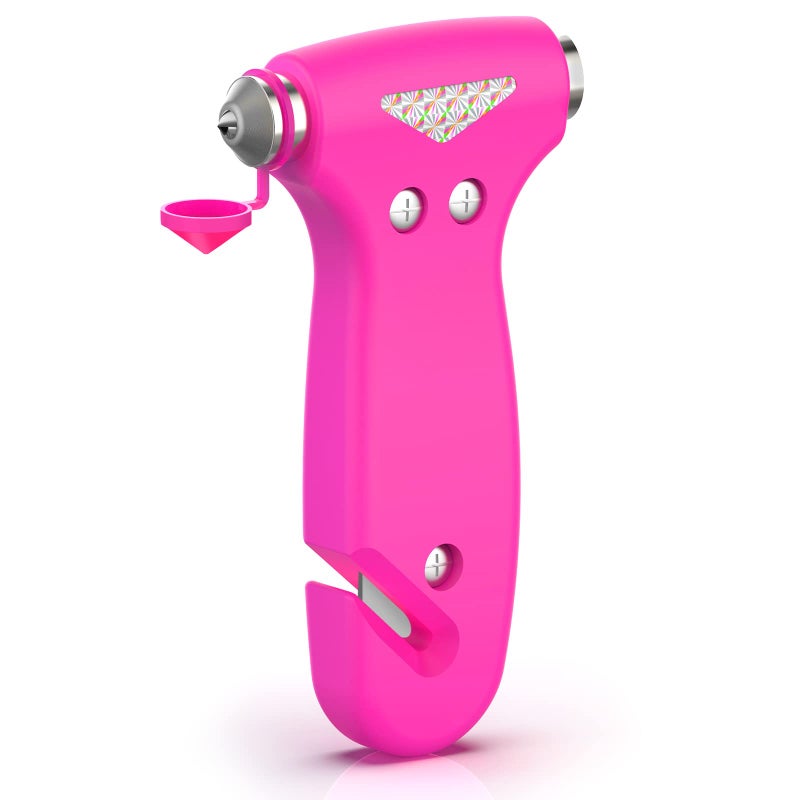 THINKWORK Car Safety Hammer Gift for Women ThreeinOne Tool with Window Breaker and Seat Belt Cutter Safety Emergency Car Escape Tool for Family Children