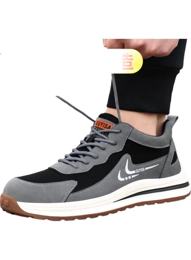 Blue Gull Shield Blue Seagull Shield Men'S Anti-Slip Breathable Lightweight Steel Toe Cap Anti-Smashing Anti-Stab Safety Work Site Shoes 0201 Size 39 - Image 1
