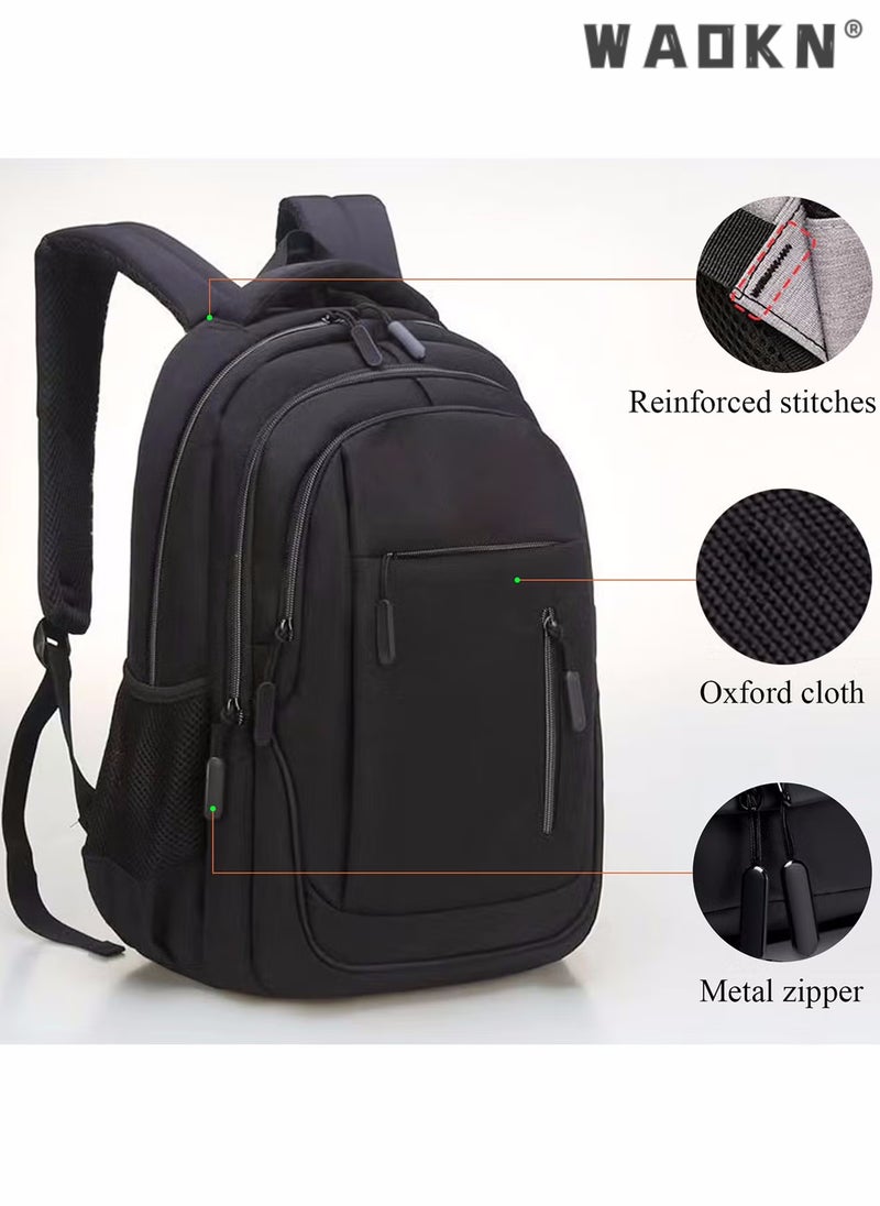 WAOKN Laptop Backpack for Men & Women Business Travel Backpack,Business Laptop Backpacks with USB Charging Port,Large Water Resistant College School Computer Bag Backpack Fits 15.6 Inch Laptop Notebook - Image 4