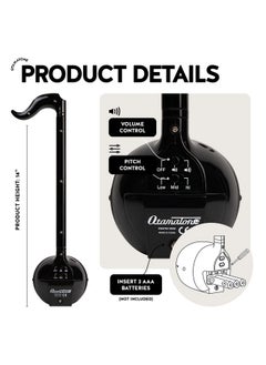 Otamatone [English Edition] Japanese Electronic Musical Instrument Portable Synthesizer From Japan By Cube/Maywa Denki, Black  - Image 3