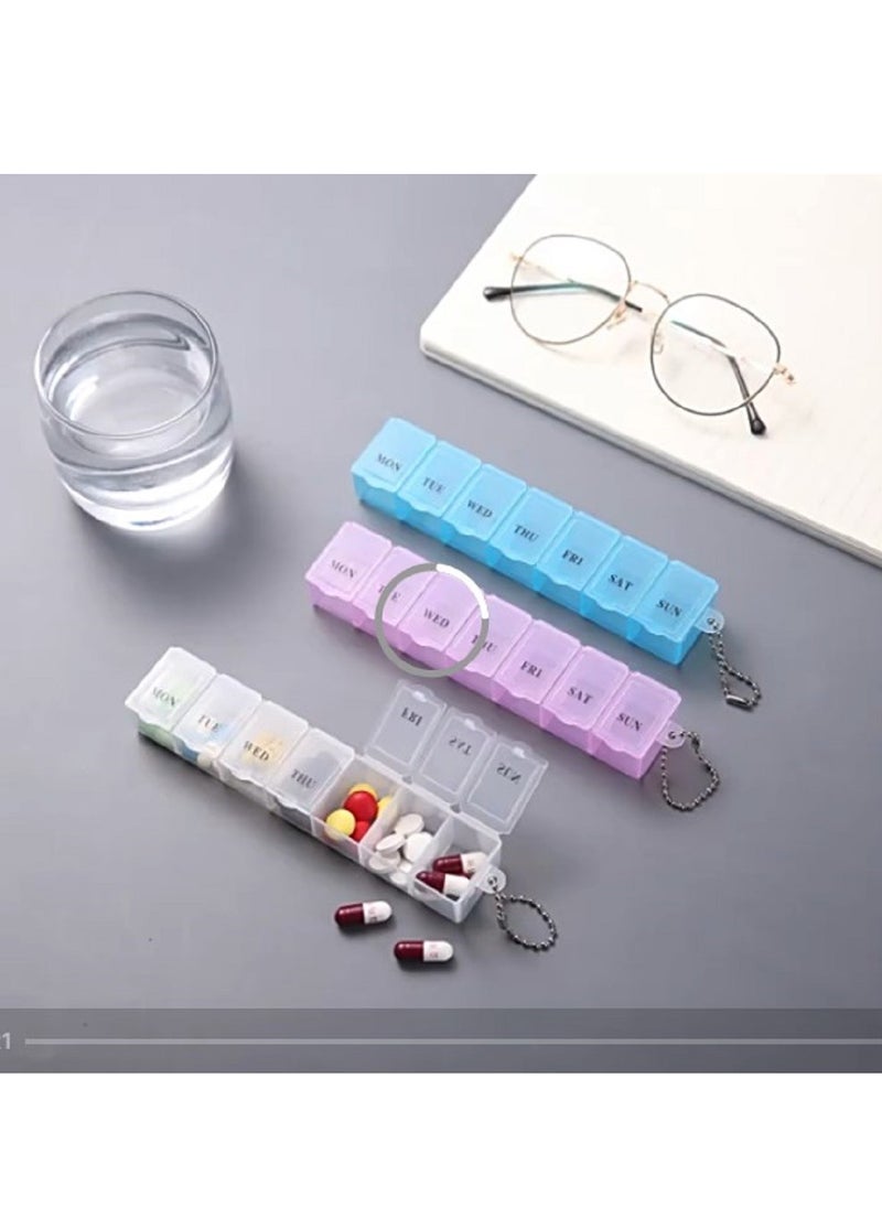 Pill Organizer Medicine Storage Box With Key Chain - Blue Color - pzsku/ZCC20F6AA285BFAFF75EDZ/45/_/1737199798/be1022c6-746f-4f93-94d1-20f168ae8453