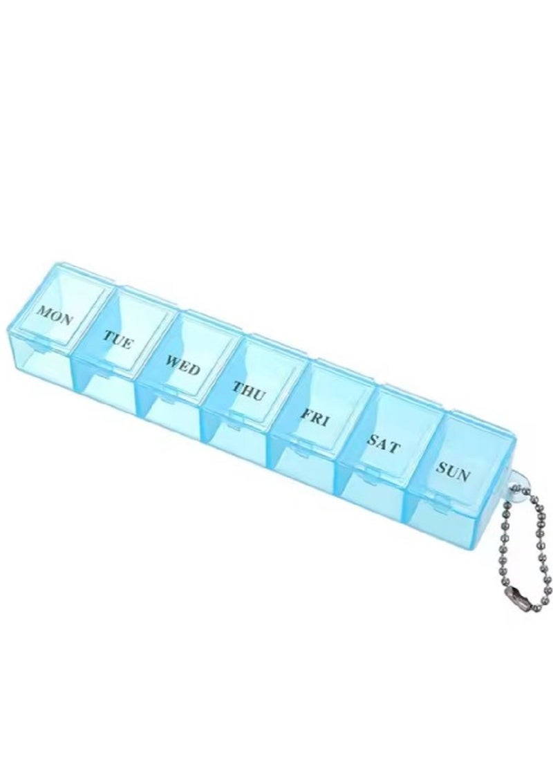 Pill Organizer Medicine Storage Box With Key Chain - Blue Color - pzsku/ZCC20F6AA285BFAFF75EDZ/45/_/1737199819/223b39bd-bee8-4541-9ce8-eaf4d7d85d7a